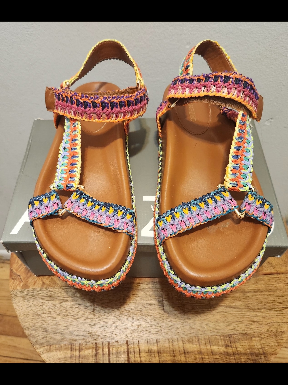 Arezzo Multicolor Woven Sandals for Women - Picture 2 of 4